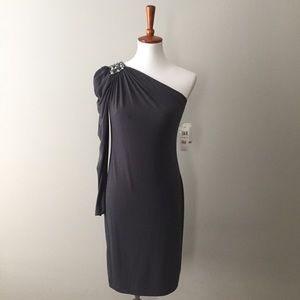 NWT Maggy London Asymmetrical Embellished Dress
